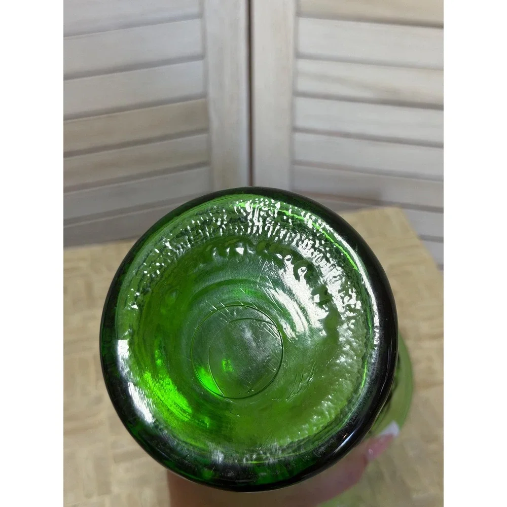 Vintage MCM Emerald Green Glass Vase